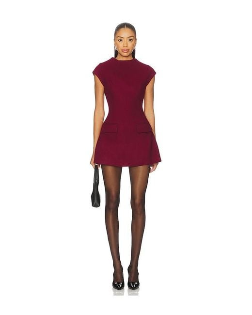 Line & Dot Red Noelia Mini Dress