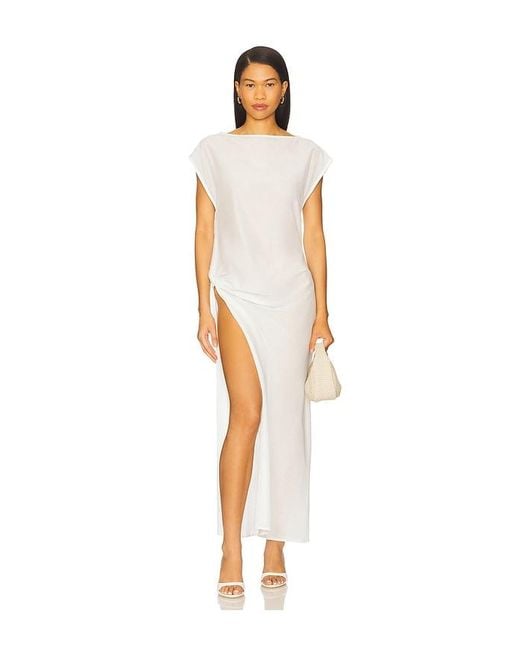 SNDY'S White Aire Maxi Dress