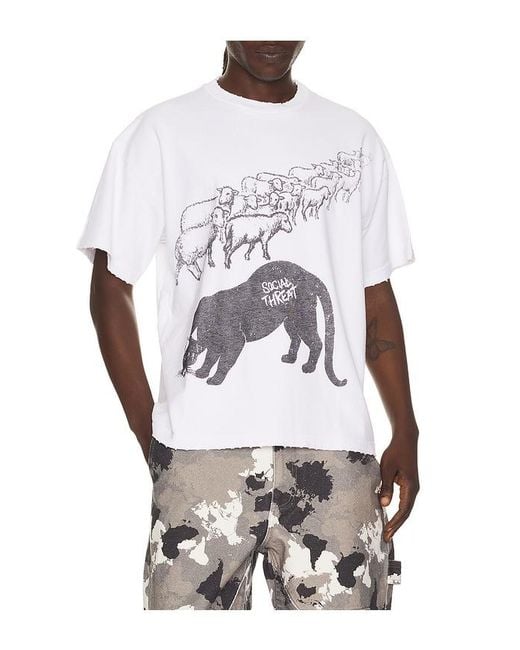 Barriers Worldwide Gray Social Threat Tee for men