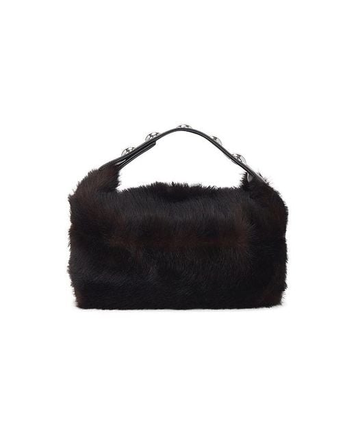 Apparis Black Marfa Shaved Mink Pochette