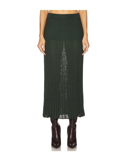 Zimmermann Green Pleated Midi Skirt