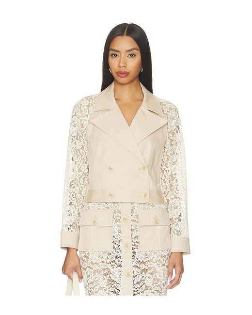 L'Agence Natural 'Agence Novelle Lace Sleeve Trench