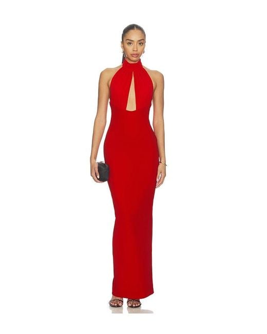 Nookie Red Martini Halter Gown