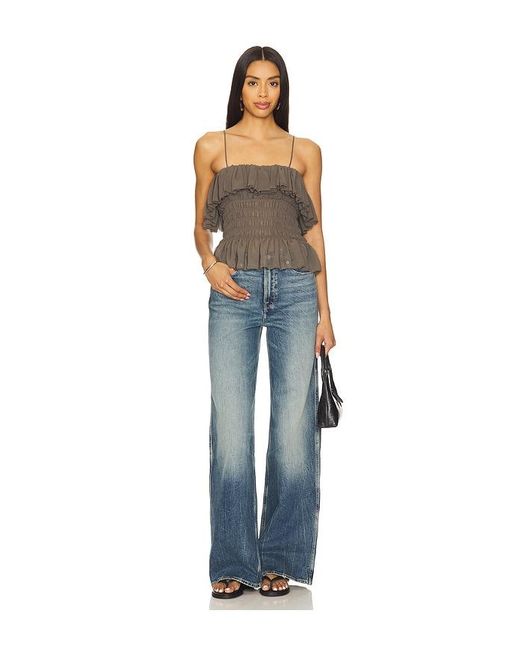 GOOD AMERICAN Blue Good Skate Wide Jeans