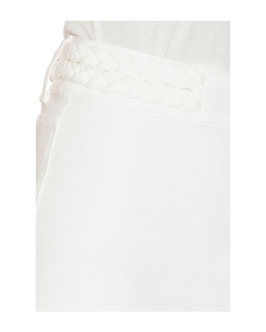 Alice + Olivia White Kari Braided Mini Skirt
