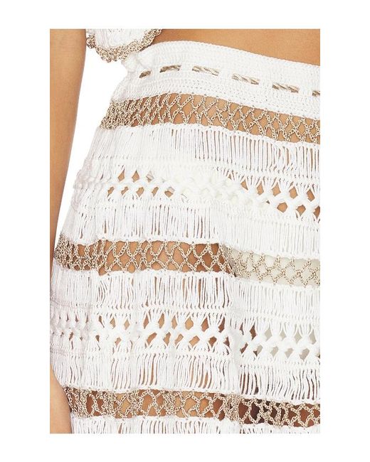 MY BEACHY SIDE White Cleo Hand-Crocheted Skirt