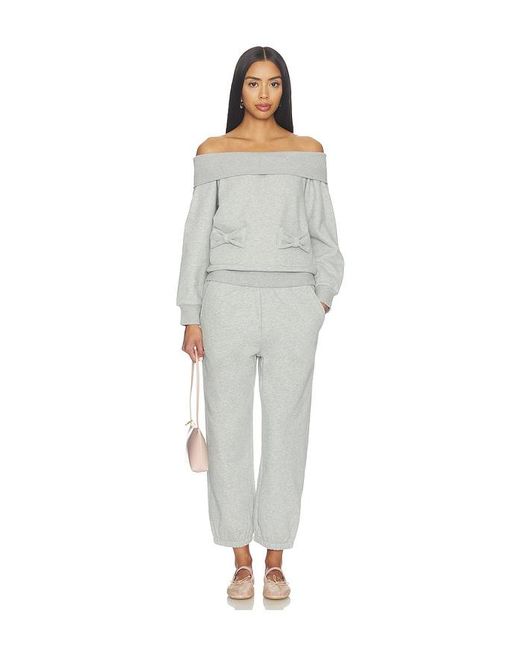 Sandy Liang White Dimple Sweatpant