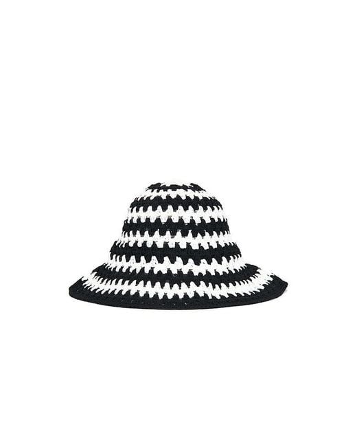 L'academie Black Arriel Crochet Hat