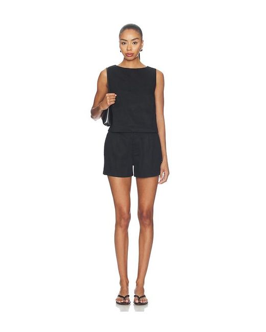 Onia Blue Stretch Linen Short