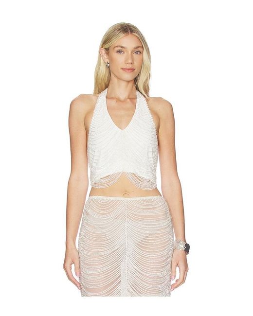 GIUSEPPE DI MORABITO Natural Beaded Top
