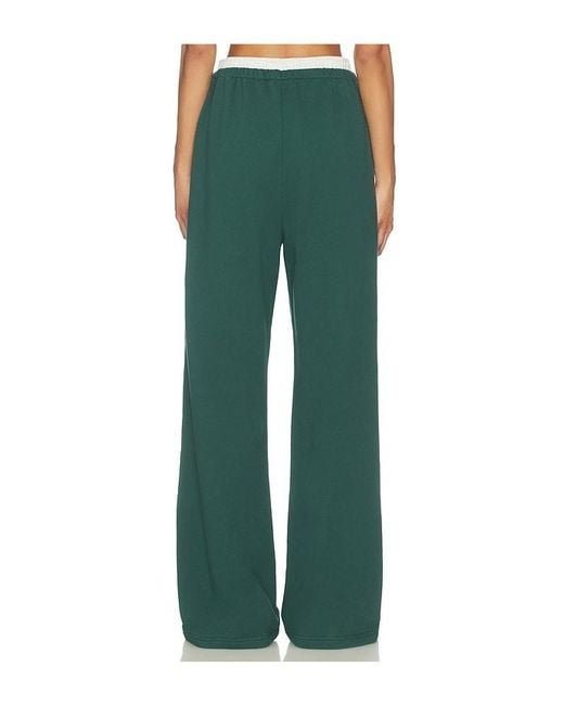 Gold Hinge Green Wide Leg Sweatpant