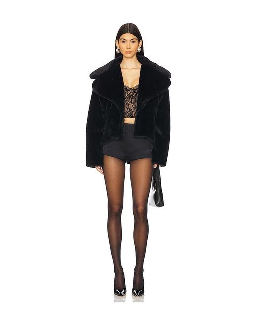 superdown Black Willow Faux Fur Coat