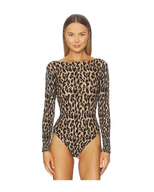 Wolford Black Leo String Bodysuit