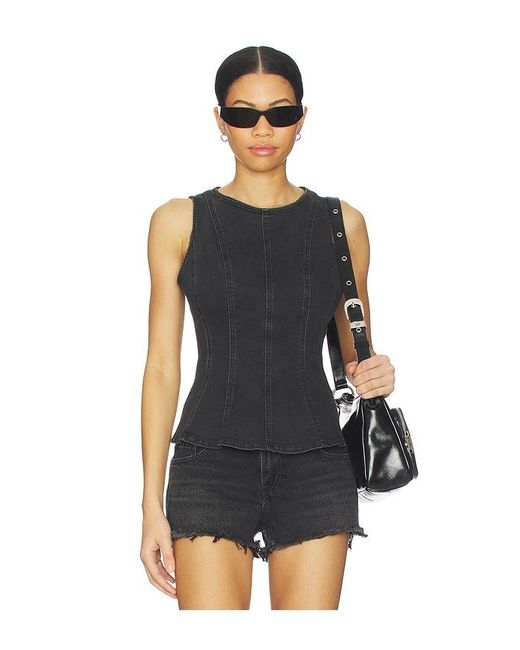 Levi's Black Leighton Peplum Top