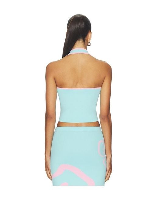 Kulani Kinis Blue Knit Halter Top