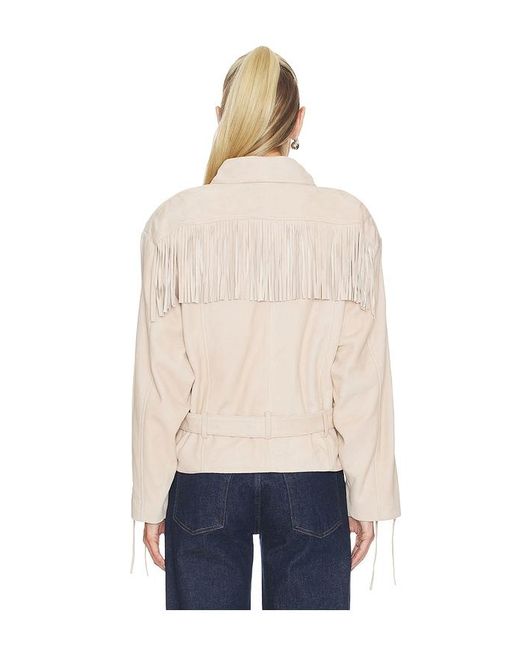 Lamarque Blue Kyel Suede Jacket