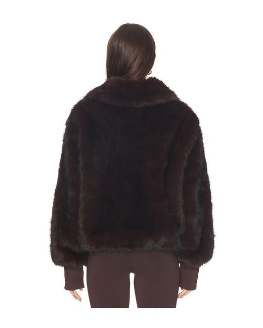 BY.DYLN Black Reese Faux Fur Bomber Jacket