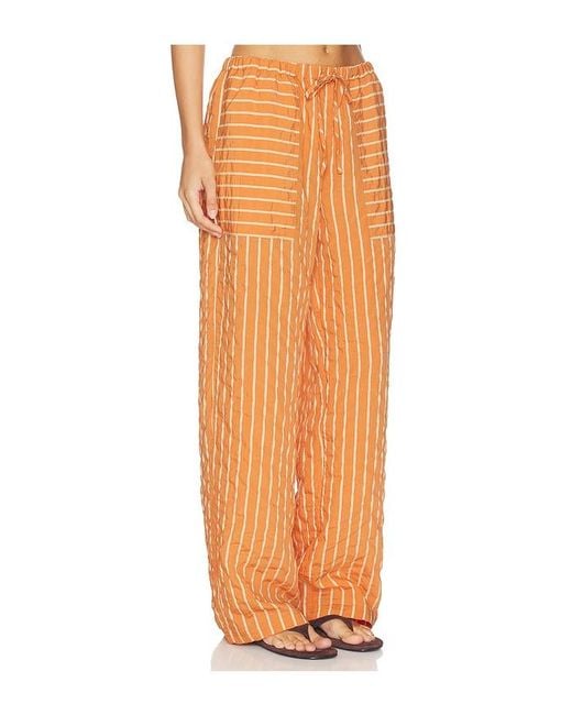La Ligne Orange Drawstring Pull On Pant