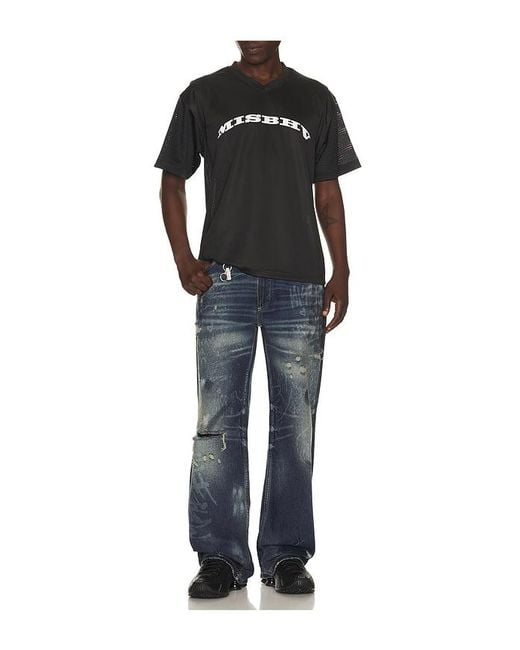 M I S B H V Black Teddy Football T-Shirt for men