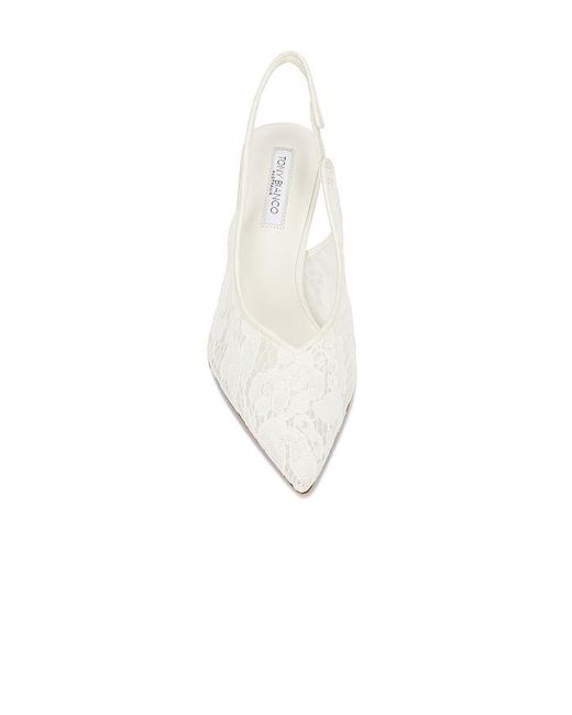 Tony Bianco White Breeze Slingback Pump