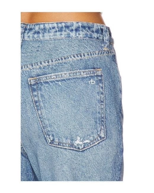 Rag & Bone Blue Rb Miramar Terry Shea Straight Pant Jeans