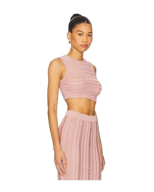 NonChalant Label クロップトップ Pink