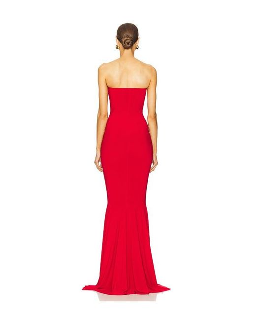 Norma Kamali X Revolve Strapless Shirred Front Fishtail Gown