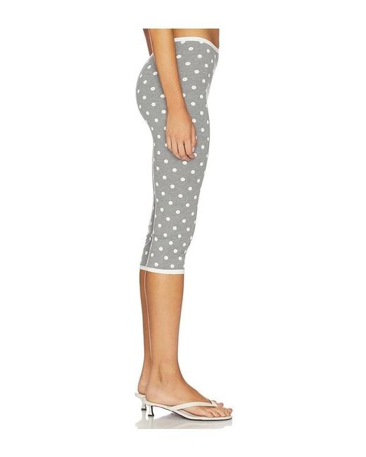 ROWEN ROSE Gray X Revolve Polka Dots Capri Pants