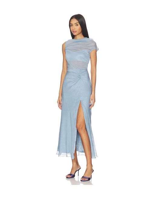 AMUR Blue Amille Sheer Gown
