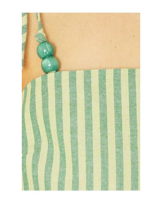 MINKPINK Green Capri Tie Shoulder Cami