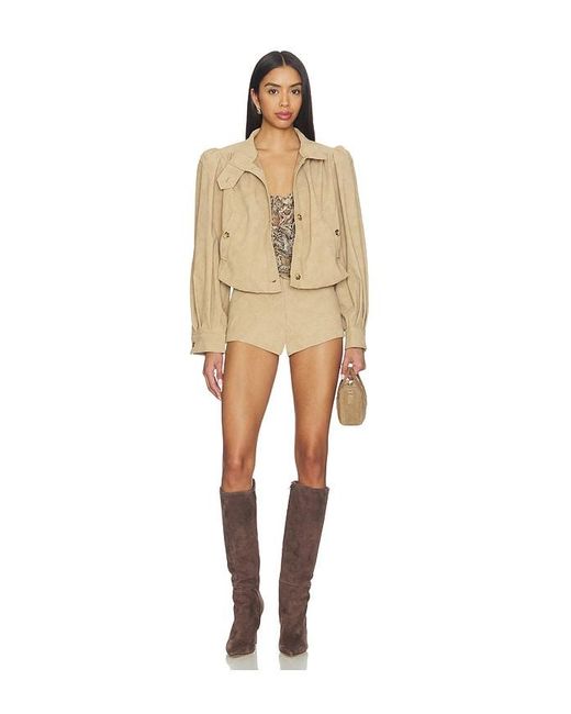 Bardot Natural Leon Faux Leather Jacket