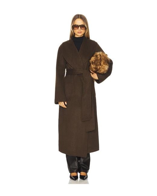 SER.O.YA Black Mavis Wool Coat