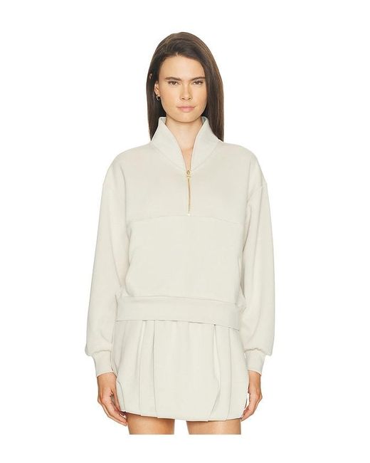 Gold Hinge White Luxesoft Lounge Quarter Zip