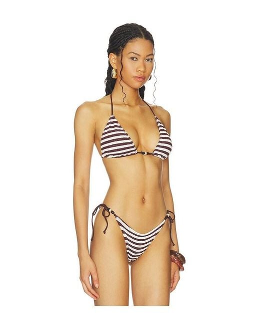 Bondeye Natural Beaded Ingrid Triangle Top