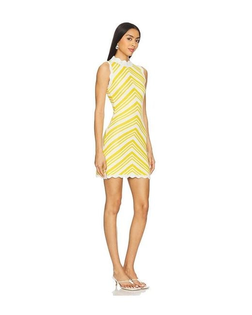 CAPITTANA Yellow Isabella Mini Dress