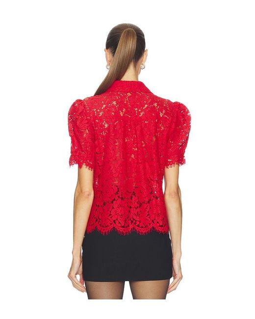 Generation Love Red Mina Lace Top