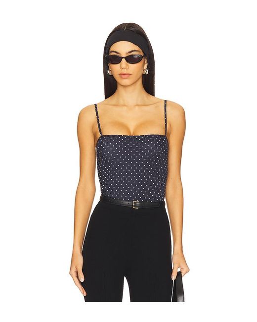 Commando Blue Classic Print Straight Cami Bodysuit
