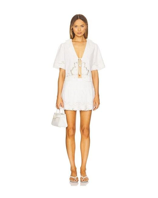 LPA White Clara Mini Skort