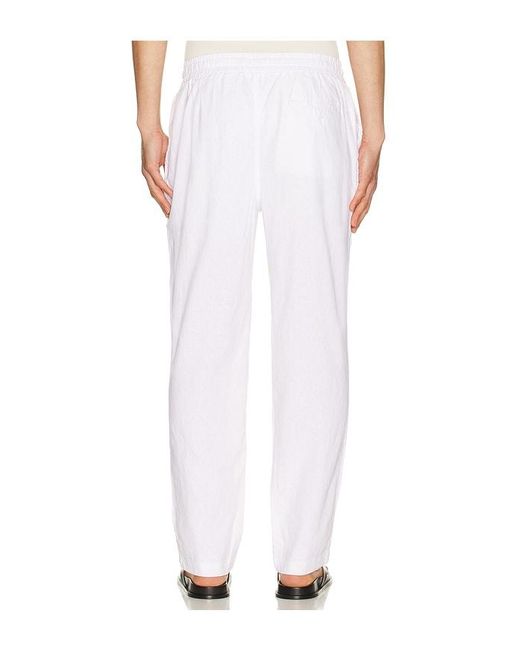 Vintage Summer White Linen Pants for men