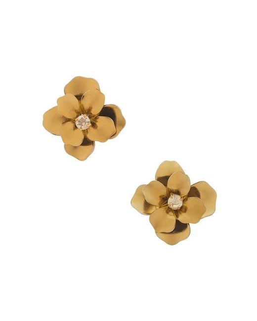Deepa Gurnani Metallic Siran Earrings