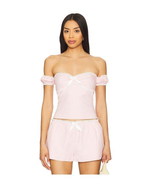 Cynthia Top En Color Rubor Talla En MAJORELLE de color White