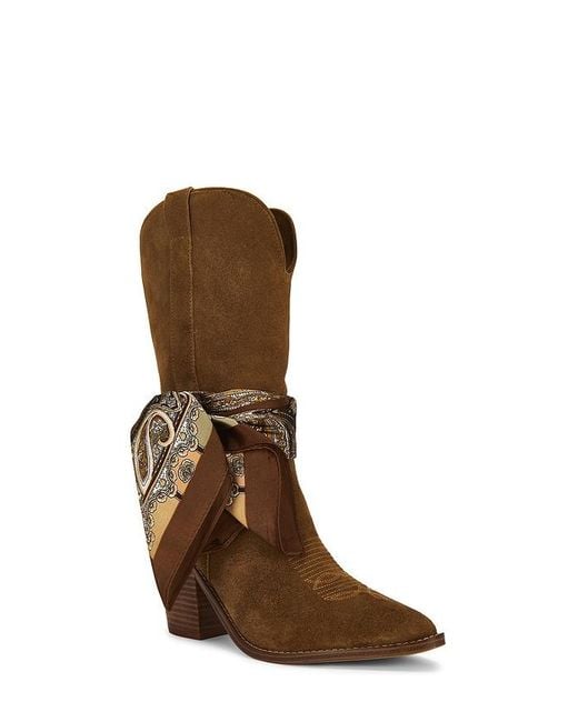Steve Madden Brown Sally Scarf Boots