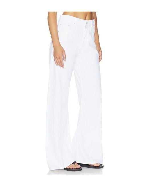Mother White The Lemon Twist Skimp Jeans