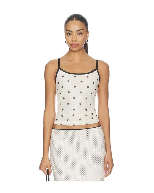 With Harper Lu Multicolor Mesh Camisole Top