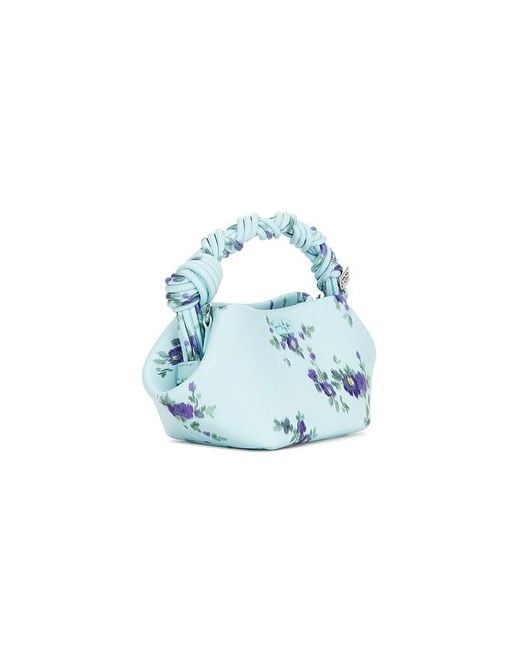 Ganni White Bou Mini Print Bag