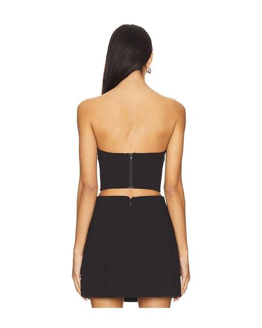 Bardot Black Delphi Strapless Crop Top