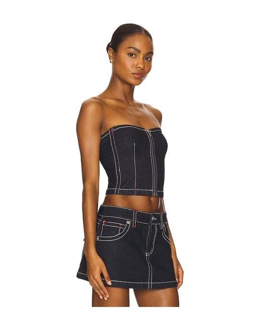 A.Brand Blue Cameron Denim Bustier