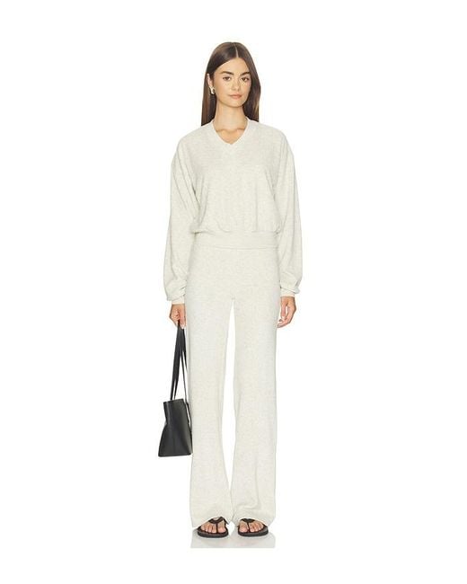ÉTERNE White Low Rise Lounge Pant
