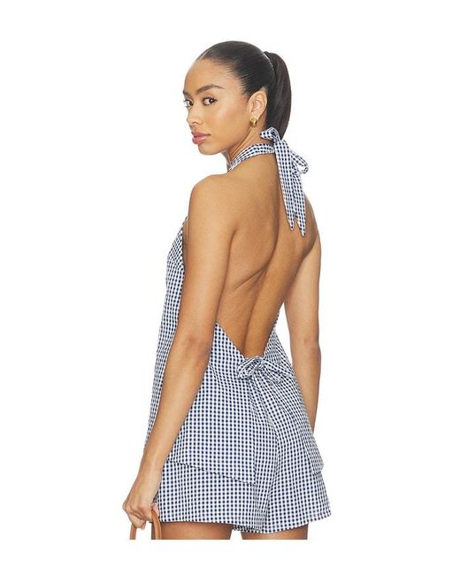 Show Me Your Mumu Blue Hillary Halter Top