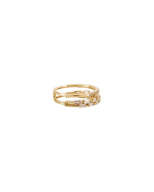 BRACHA White Clara Baguette Ring